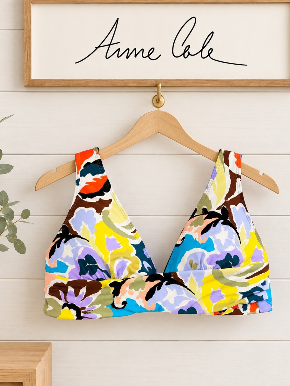 Anne Cole D-Cup Bikini Top – Adjustable Tie-Back